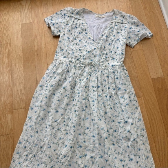 Christy Dawn Women’s Sebastian Floral Midi Dress in Black Wild Flower sz Large - Picture 7 of 9